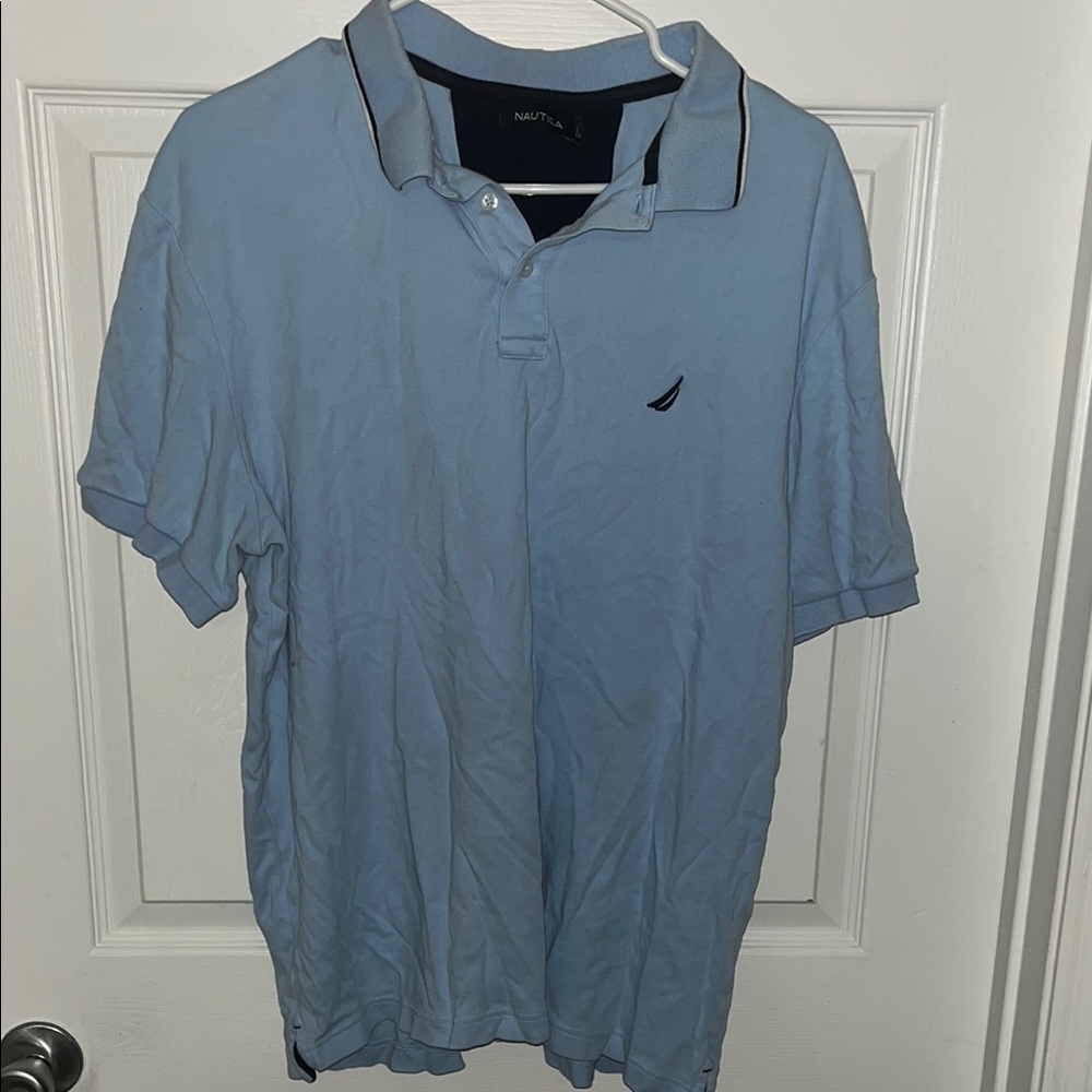 Nautica Men's Light Blue Polo Shirt